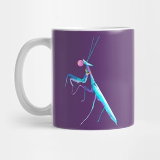 Blue Praying Mantis with Bubblegum Mug